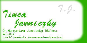 timea jamniczky business card